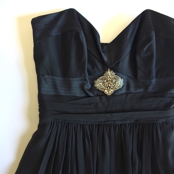 Shoshanna Black Strapless Silk Dress - Picture 2 of 8